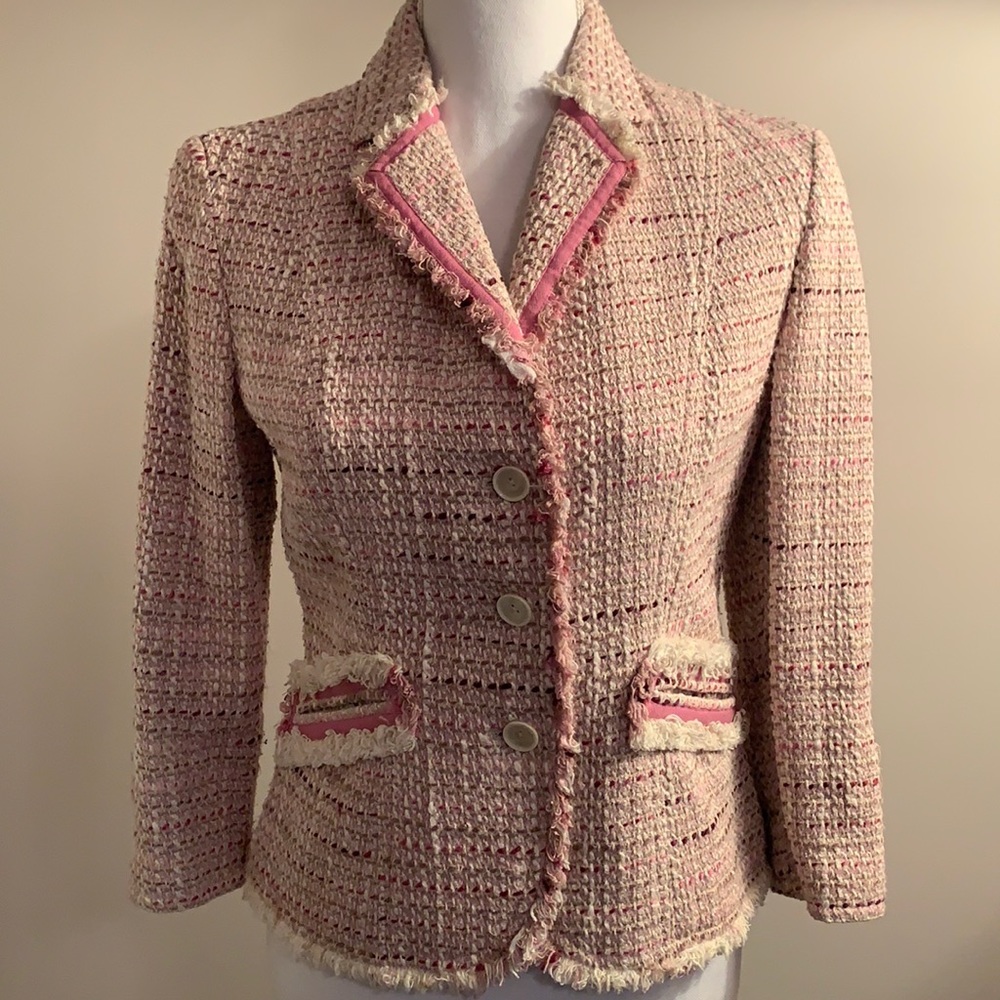 The Limited Vintage Pink/Cream Blazer Small